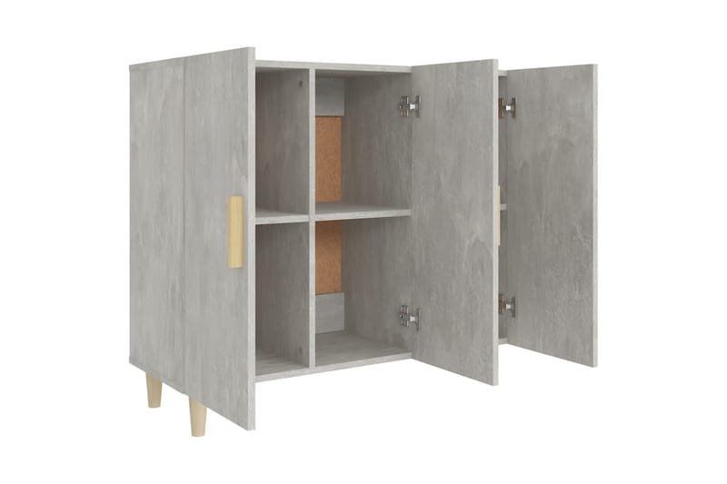 beBasic skænk 90x34x80 cm konstrueret træ betongrå - GrÃ¥ - Opbevaring - Opbevaringsmøbler - Kommode - Entrékommode