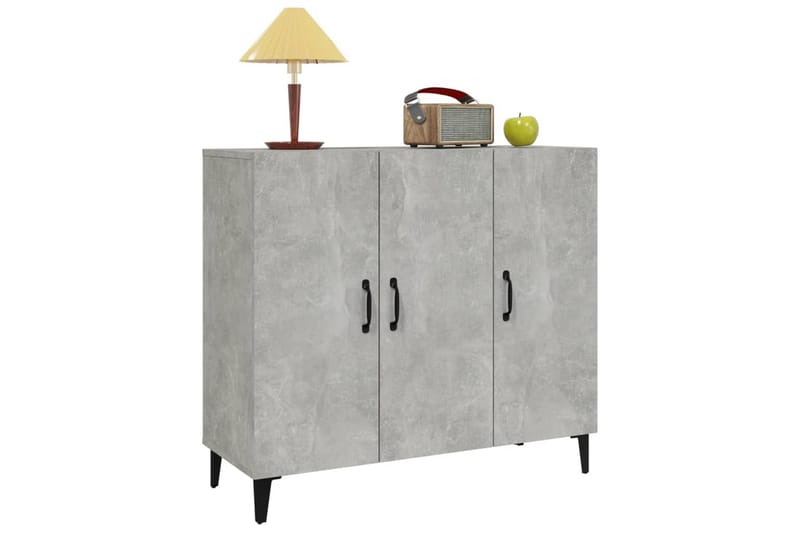 beBasic skænk 90x34x80 cm konstrueret træ betongrå - GrÃ¥ - Opbevaring - Opbevaringsmøbler - Kommode - Entrékommode