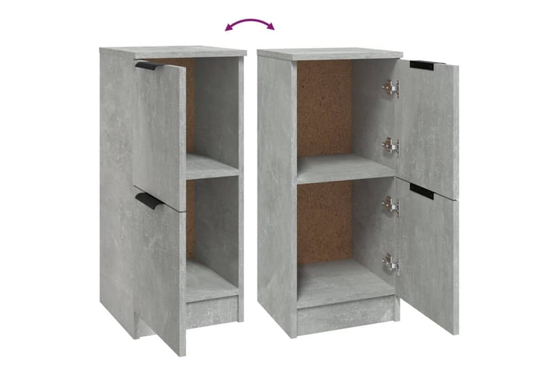 beBasic skænke 2 stk. 30x30x70 cm konstrueret træ betongrå - GrÃ¥ - Opbevaring - Opbevaringsmøbler - Kommode - Entrékommode
