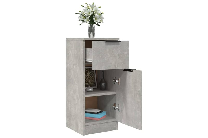 beBasic skænke 2 stk. 30x30x70 cm konstrueret træ betongrå - GrÃ¥ - Opbevaring - Opbevaringsmøbler - Kommode - Entrékommode