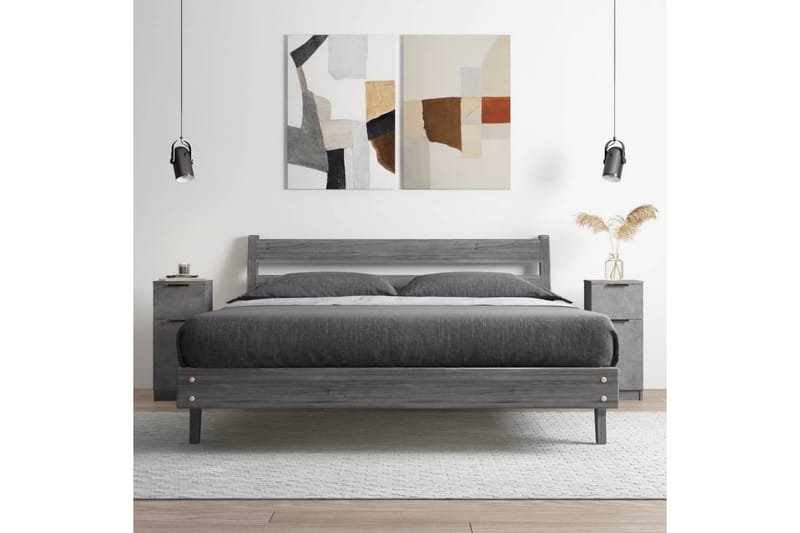 beBasic skænke 2 stk. 30x30x70 cm konstrueret træ betongrå - GrÃ¥ - Opbevaring - Opbevaringsmøbler - Kommode - Entrékommode