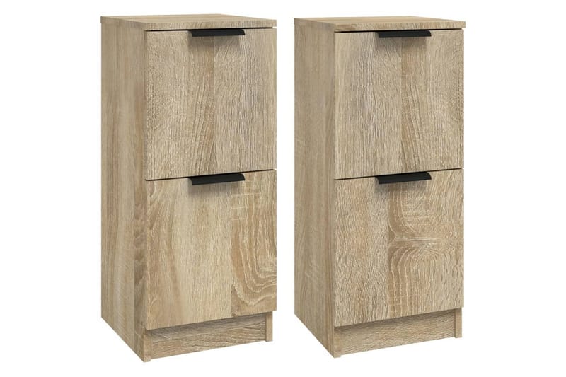 beBasic skænke 2 stk. 30x30x70 cm konstrueret træ sonoma-eg - Brun - Opbevaring - Opbevaringsmøbler - Kommode - Entrékommode