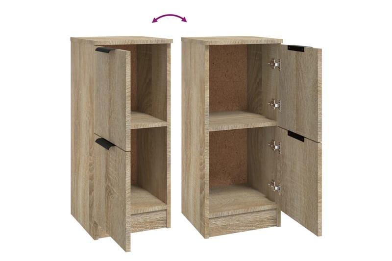 beBasic skænke 2 stk. 30x30x70 cm konstrueret træ sonoma-eg - Brun - Opbevaring - Opbevaringsmøbler - Kommode - Entrékommode