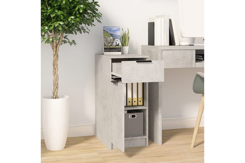 beBasic skrivebord 33,5x50x75 cm konstrueret træ betongrå - GrÃ¥ - Opbevaring - Opbevaringsmøbler - Kommode - Entrékommode