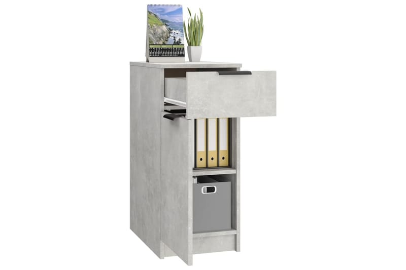 beBasic skrivebord 33,5x50x75 cm konstrueret træ betongrå - GrÃ¥ - Opbevaring - Opbevaringsmøbler - Kommode - Entrékommode