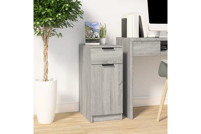 beBasic skrivebord 33,5x50x75 cm konstrueret træ grå sonoma-eg - GrÃ¥ - Entrékommode - Entréopbevaring - Kommode