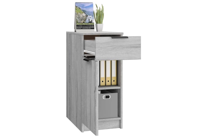 beBasic skrivebord 33,5x50x75 cm konstrueret træ grå sonoma-eg - GrÃ¥ - Opbevaring - Opbevaringsmøbler - Kommode - Entrékommode