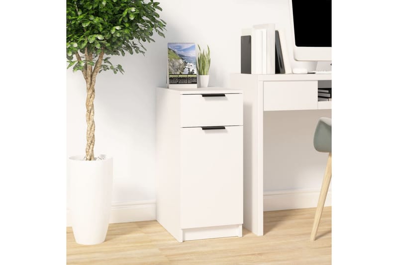 beBasic skrivebord 33,5x50x75 cm konstrueret træ hvid - Hvid - Entrékommode - Entréopbevaring - Kommode