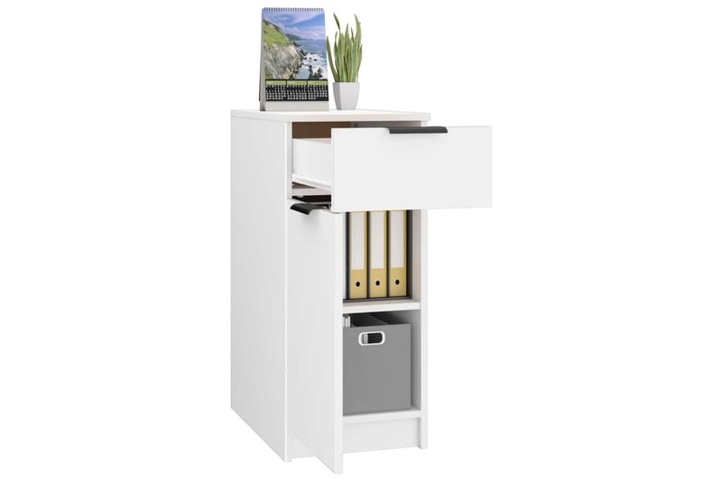beBasic skrivebord 33,5x50x75 cm konstrueret træ hvid - Hvid - Opbevaring - Opbevaringsmøbler - Kommode - Entrékommode