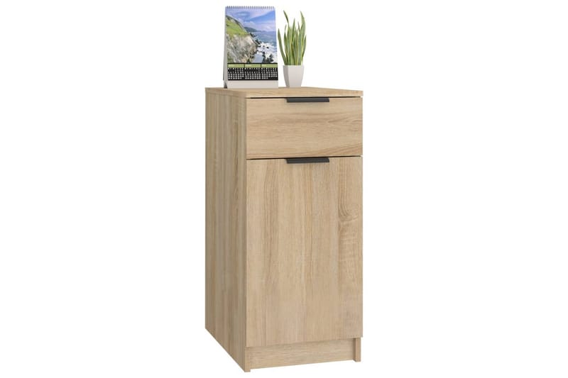 beBasic skrivebord 33,5x50x75 cm konstrueret træ sonoma-eg - Brun - Opbevaring - Opbevaringsmøbler - Kommode - Entrékommode