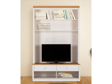 Bogreol Loft24 Anita Hvid/honning - hvid/honning - Opbevaring - Opbevaringsmøbler - Kommode - Arkivskabe