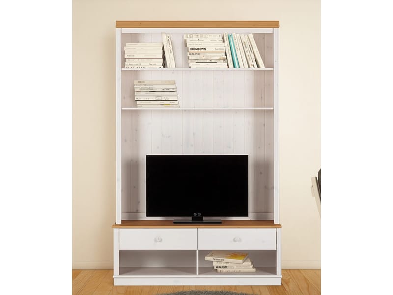 Bogreol Loft24 Anita Hvid/honning - hvid/honning - Opbevaring - Opbevaringsmøbler - Kommode - Arkivskabe