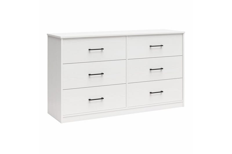 Kommode BrEZ 136x40x76 cm, Hvid - 136x40x76 cm, Hvid - Opbevaring - Opbevaringsmøbler - Kommode