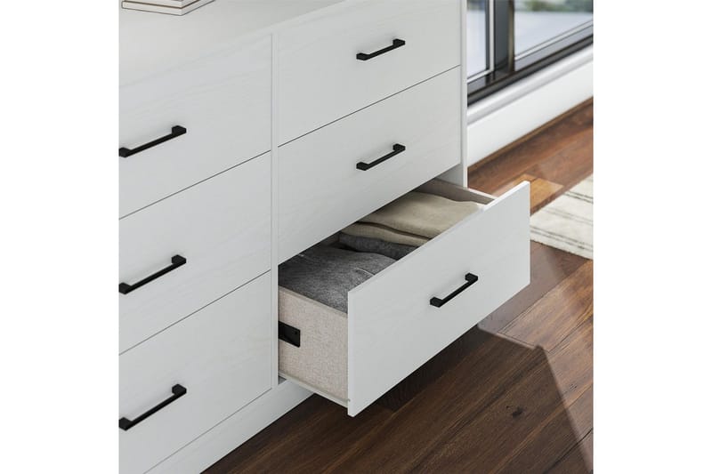Kommode BrEZ 136x40x76 cm, Hvid - 136x40x76 cm, Hvid - Opbevaring - Opbevaringsmøbler - Kommode