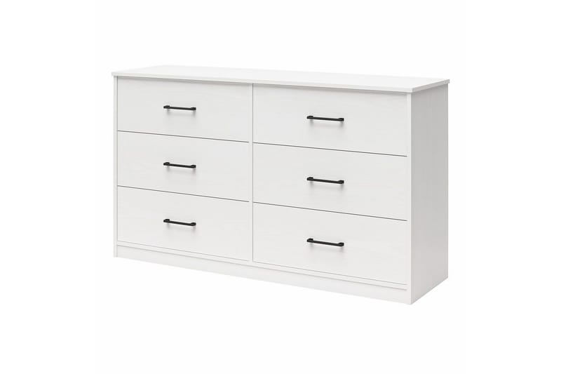 Kommode BrEZ 136x40x76 cm, Hvid - 136x40x76 cm, Hvid - Opbevaring - Opbevaringsmøbler - Kommode