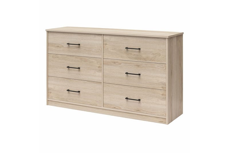 Kommode BrEZ 136x40x76 cm, Lys Eg - 136x40x76 cm, Lys Eg - Opbevaring - Opbevaringsmøbler - Kommode
