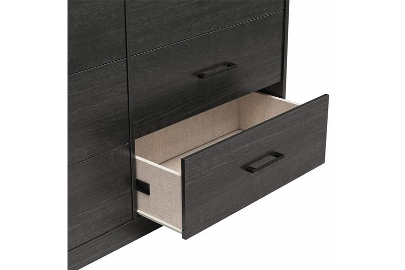 Kommode BrEZ 136x40x76 cm, Sort Eg - 136x40x76 cm, Sort Eg - Opbevaring - Opbevaringsmøbler - Kommode