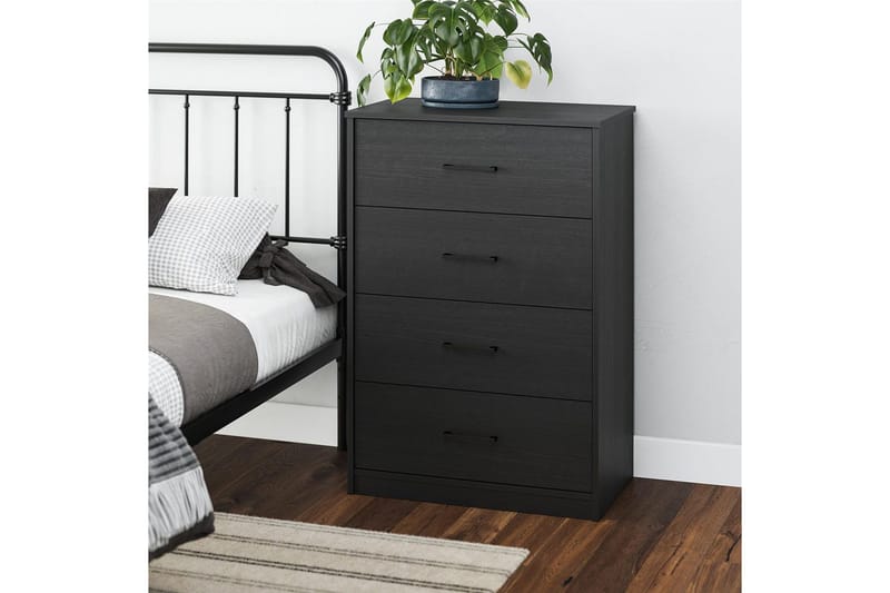 Kommode BrEZ 71x40x102 cm, Sort Eg - 71x40x102 cm, Sort Eg - Opbevaring - Opbevaringsmøbler - Kommode