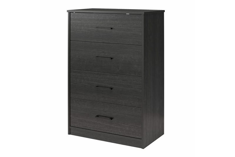 Kommode BrEZ 71x40x102 cm, Sort Eg - 71x40x102 cm, Sort Eg - Opbevaring - Opbevaringsmøbler - Kommode