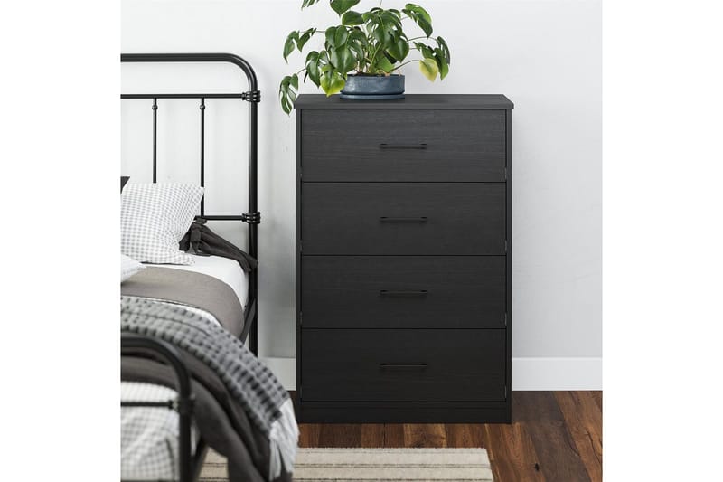 Kommode BrEZ 71x40x102 cm, Sort Eg - 71x40x102 cm, Sort Eg - Opbevaring - Opbevaringsmøbler - Kommode