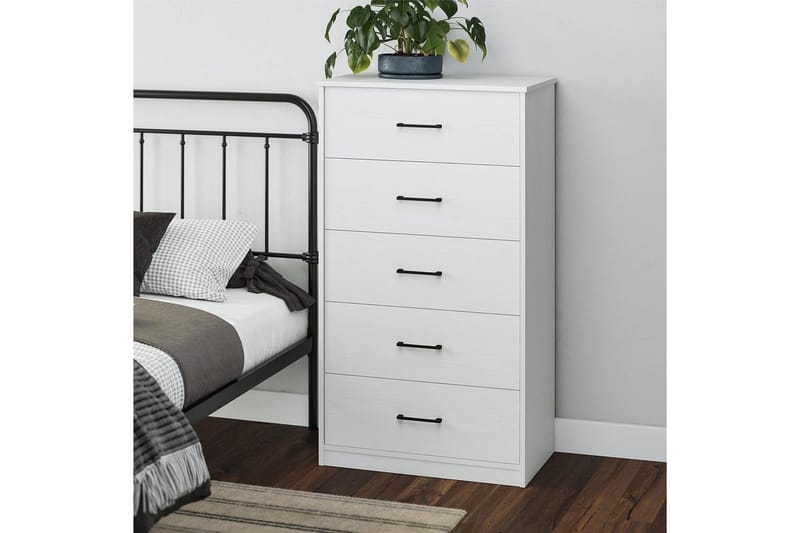 Kommode BrEZ 71x40x126 cm, Hvid - 71x40x126 cm, Hvid - Opbevaring - Opbevaringsmøbler - Kommode