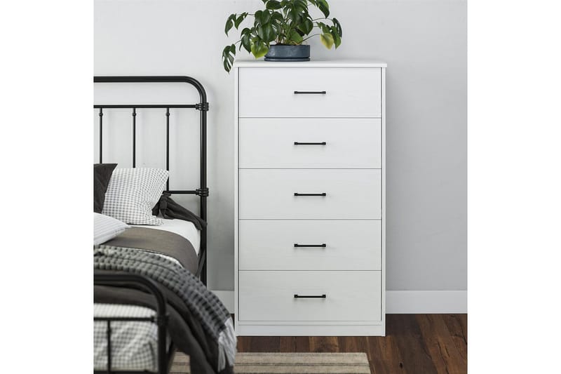Kommode BrEZ 71x40x126 cm, Hvid - 71x40x126 cm, Hvid - Opbevaring - Opbevaringsmøbler - Kommode