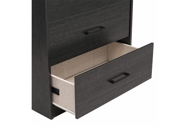 Kommode BrEZ 71x40x126 cm, Sort Eg - 71x40x126 cm, Sort Eg - Opbevaring - Opbevaringsmøbler - Kommode