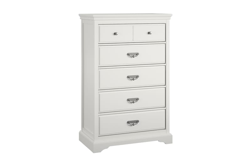 Bristol Kommode 88x49 cm 5 Skuffer Hvid - Dorel Home - Opbevaring - Opbevaringsmøbler - Kommode - Entrékommode