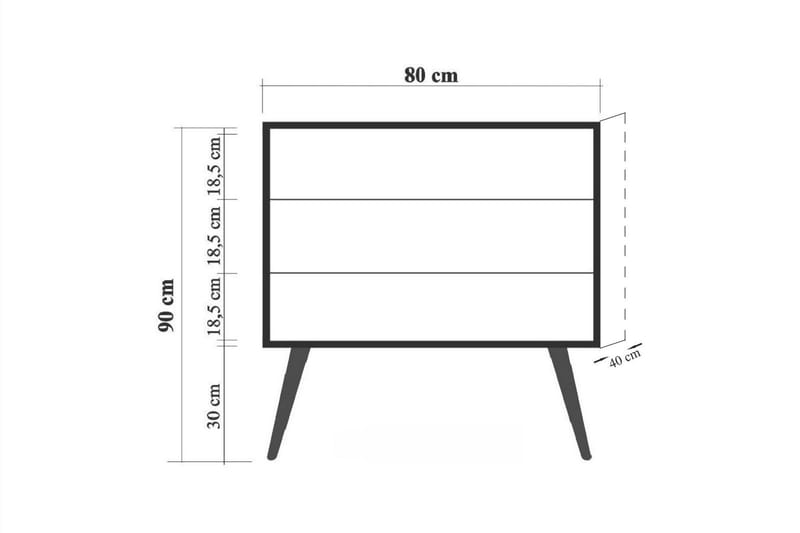 Brokind kommode 90 cm - Brun - Entréopbevaring - Entrékommode - Kommode