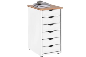 Brottkar Kommode 39x34 cm 6 Skuffer - Hvid - Opbevaring - Opbevaringsmøbler - Kommode - Entrékommode