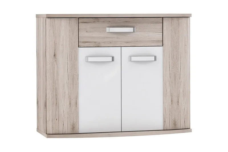 Burlton Kommode 99 cm, Brun/Hvid