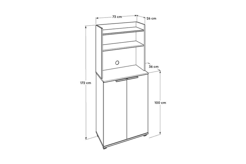 Byrå Vit högglans - Opbevaring - Opbevaringsmøbler - Kommode