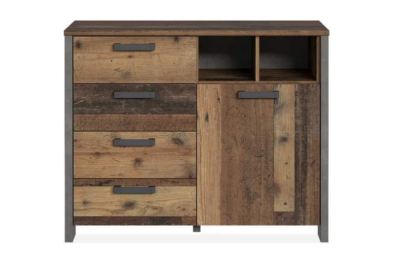 Cadle Kommode 107 cm - Brun/Grå - Opbevaring - Opbevaringsmøbler - Kommode