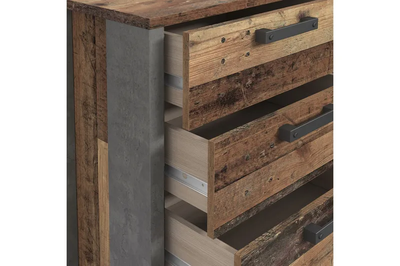 Cadle Kommode 107 cm - Brun/Grå - Opbevaring - Opbevaringsmøbler - Kommode