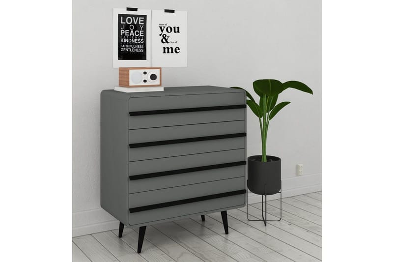 Kommode Chantal Grå - Grå - Opbevaring - Opbevaringsmøbler - Kommode - Entrékommode