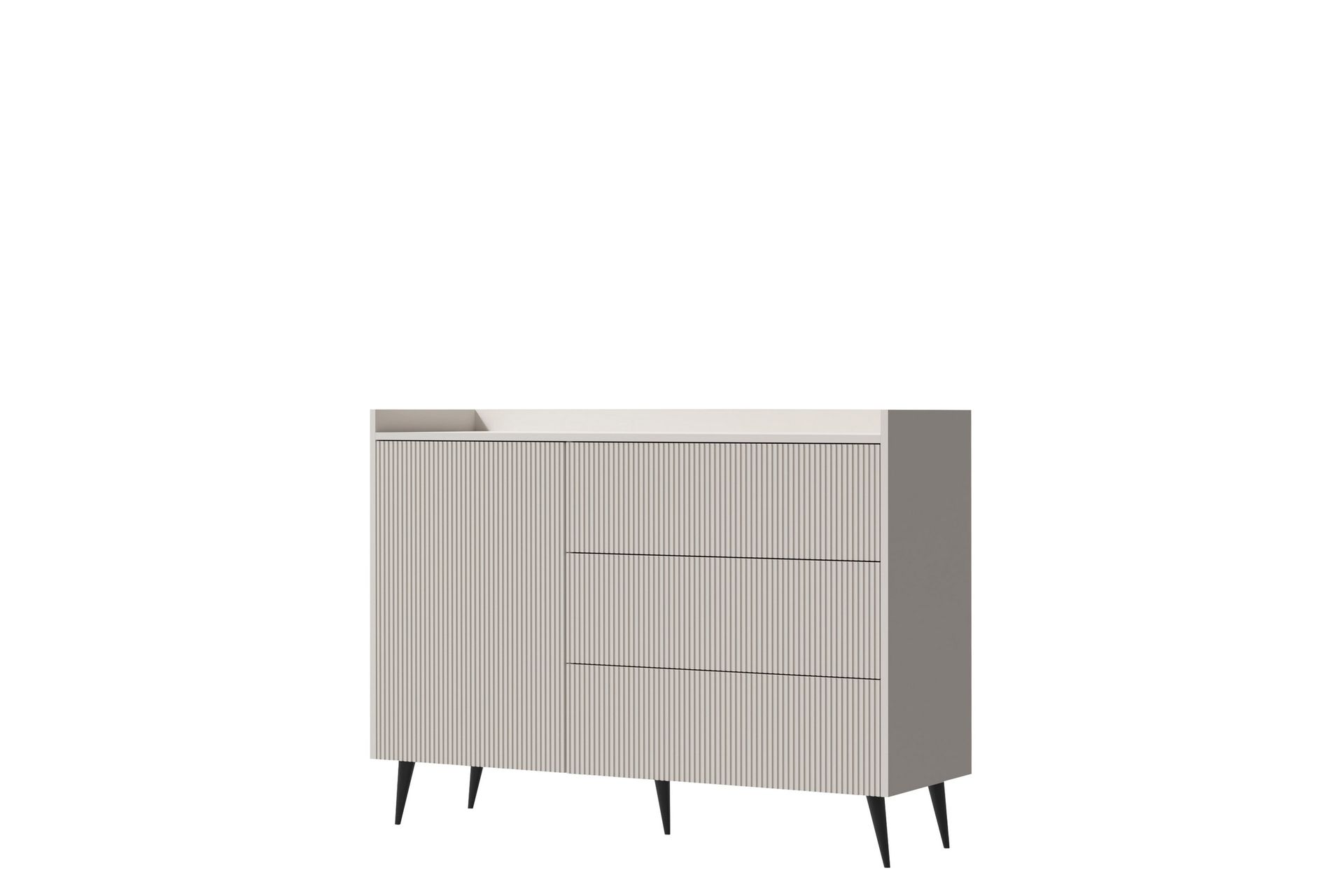Chiku Kommode 126 cm - Beige - Opbevaring - Opbevaringsmøbler - Kommode