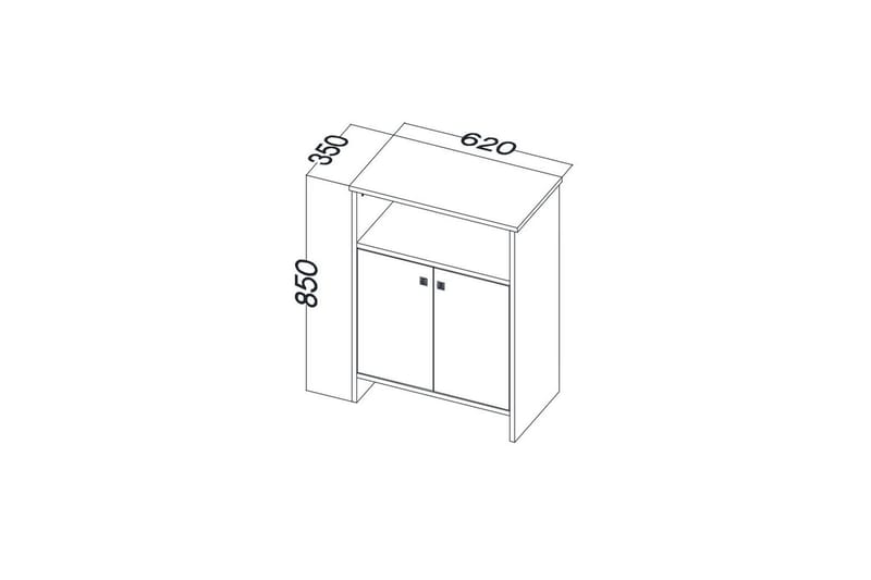 Cladells Kommode 62 cm - Hvid - Opbevaring - Opbevaringsmøbler - Kommode - Entrékommode