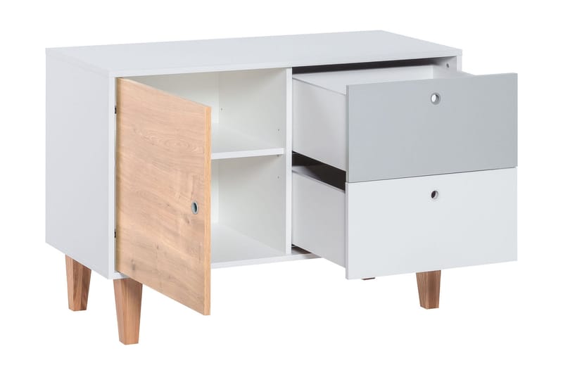 Concept Kommode Hvid/Grå/Gul - VOX - Opbevaring - Opbevaringsmøbler - Kommode