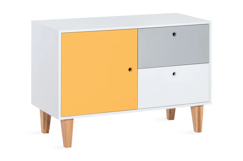 Concept Kommode Hvid/Grå/Gul, VOX