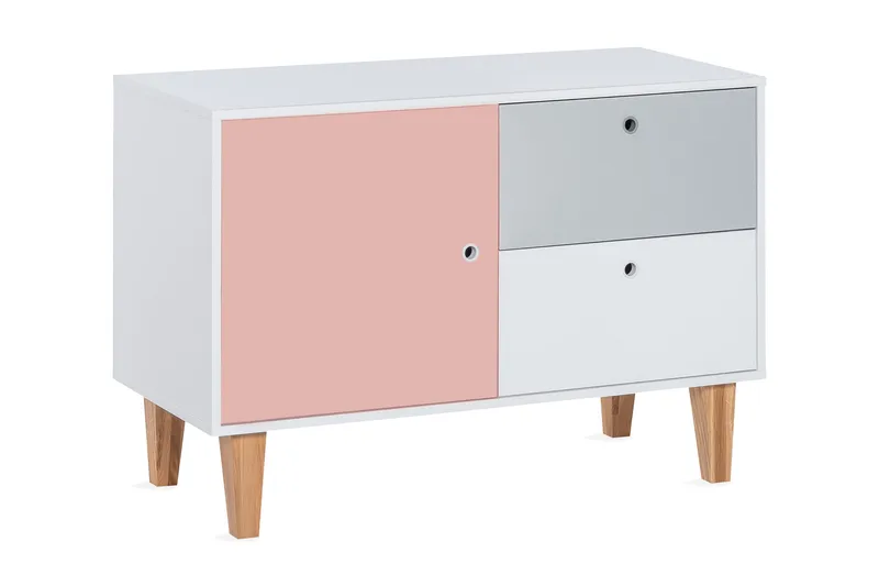 Concept Kommode Hvid/Grå/Lyserød, VOX