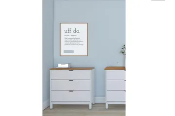 Crotone Kommode 76x39 cm 3 Skuffer - Hvid - Opbevaring - Opbevaringsmøbler - Kommode - Entrékommode