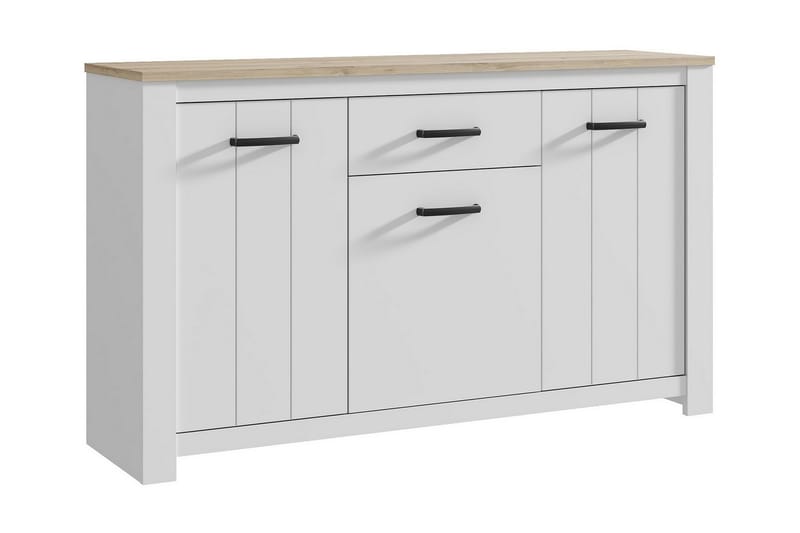 Crumpton Kommode 161 cm - Hvid/Brun - Opbevaring - Opbevaringsmøbler - Kommode