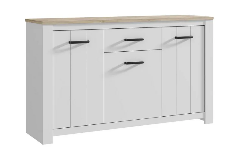 Crumpton Kommode 161 cm, Hvid/Brun