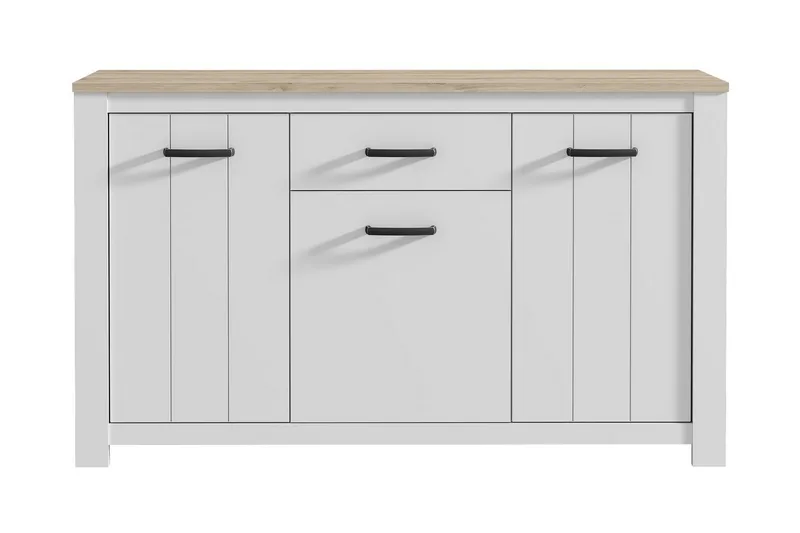 Crumpton Kommode 161 cm - Hvid/Brun - Opbevaring - Opbevaringsmøbler - Kommode