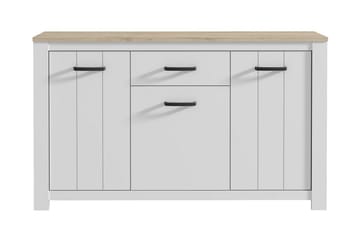 Crumpton Kommode 161 cm - Hvid/Brun - Opbevaring - Opbevaringsmøbler - Kommode