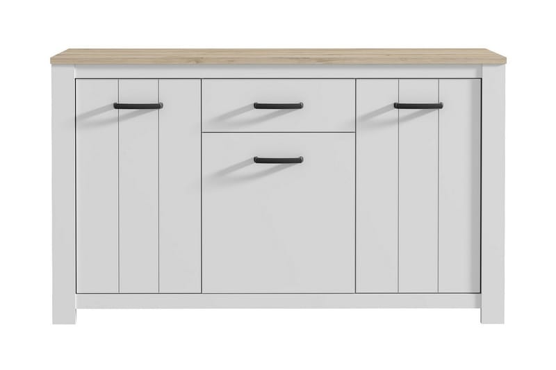 Crumpton Kommode 161 cm - Hvid/Brun - Opbevaring - Opbevaringsmøbler - Kommode