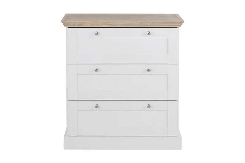 Dareia kommode 75 cm - hvid/Brun - Opbevaring - Opbevaringsmøbler - Kommode - Entrékommode