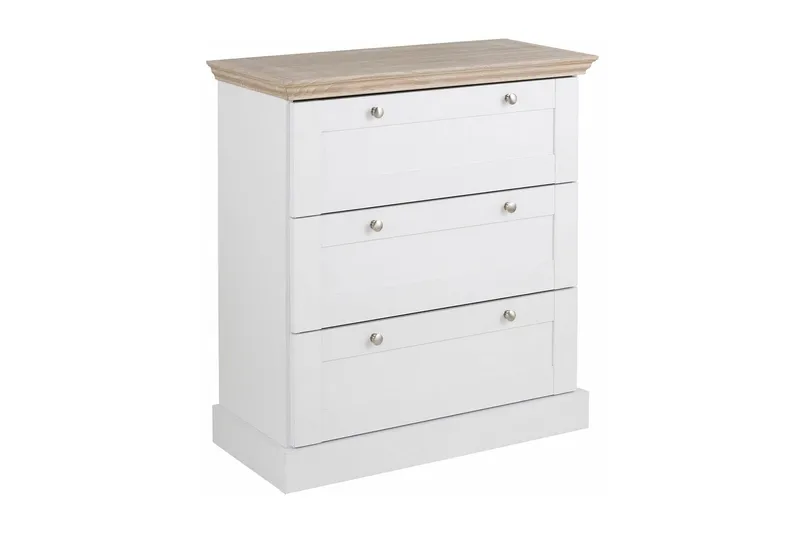 Dareia kommode 75 cm, hvid/Brun