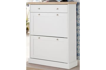 Dareia Skokasse 80 cm - hvid/Brun - Opbevaring - Opbevaringsmøbler - Kommode