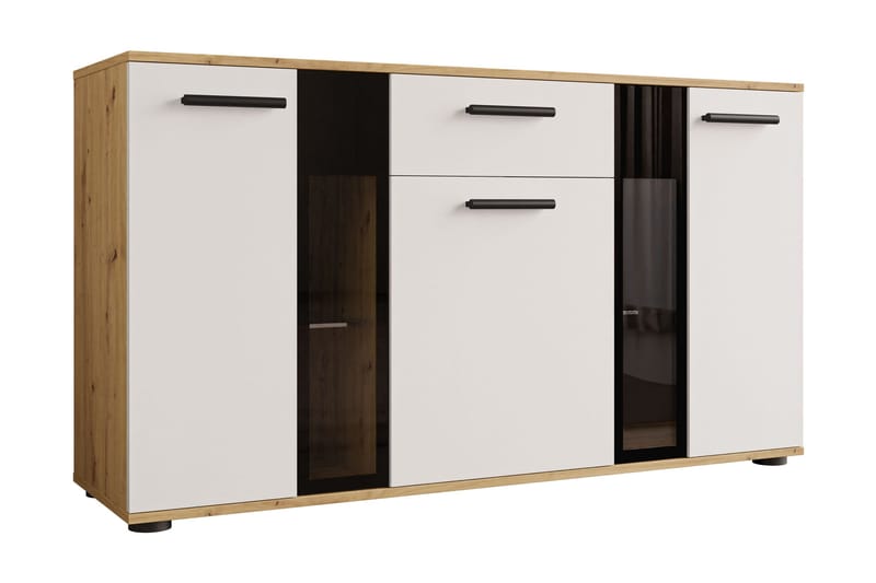 Deardorf Kommode 140 cm - Træ/natur/Hvid - Opbevaring - Opbevaringsmøbler - Kommode - Entrékommode